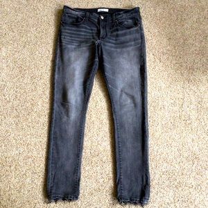 BKE Payton Gray Wash Mid-Rise Skinny Jeans